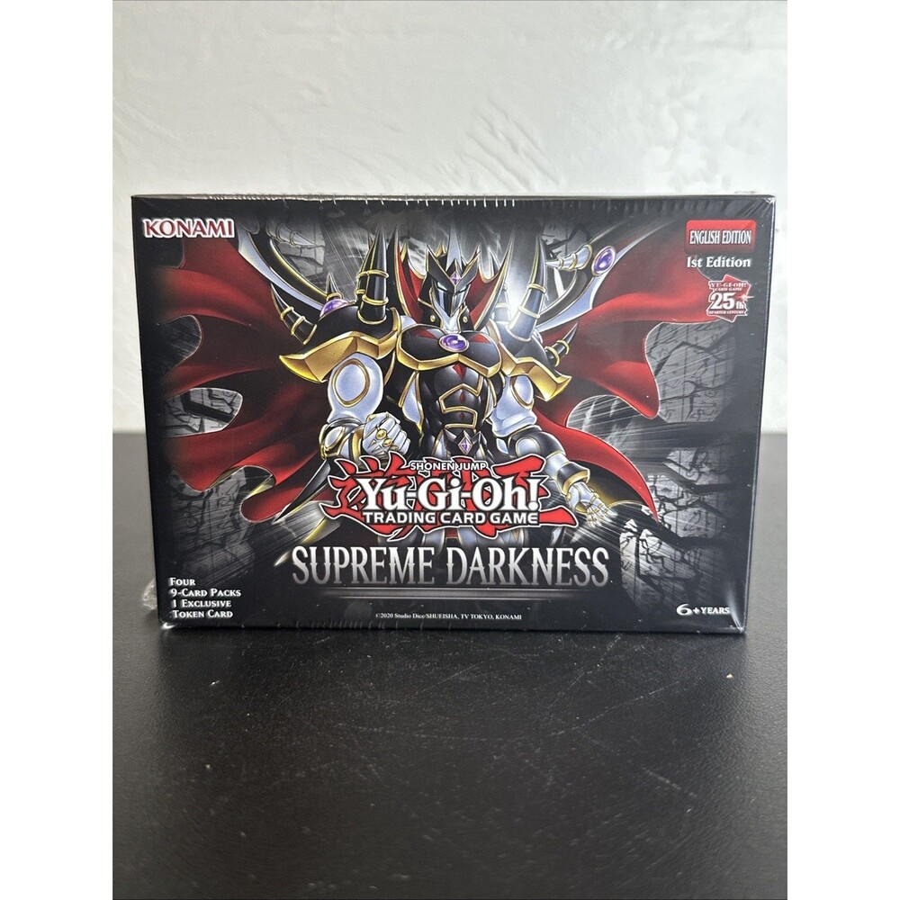 Yugioh Supreme Darkness 1st edition Mini Box w/ 4 booster packs and token